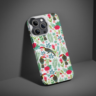 Tropische Tuscanen en Bloemen Patroon iPhone 14 Plus Hoesje