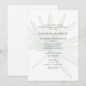 Tropische twee locaties witte bruid ouders bruilof kaart (Voorkant / Achterkant)