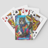 Tropische Uil Dreamscape Monogram Kinder Match Gam Pokerkaarten (Achterkant)