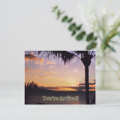 Tropische uitnodiging briefkaart (Staand voorkant)