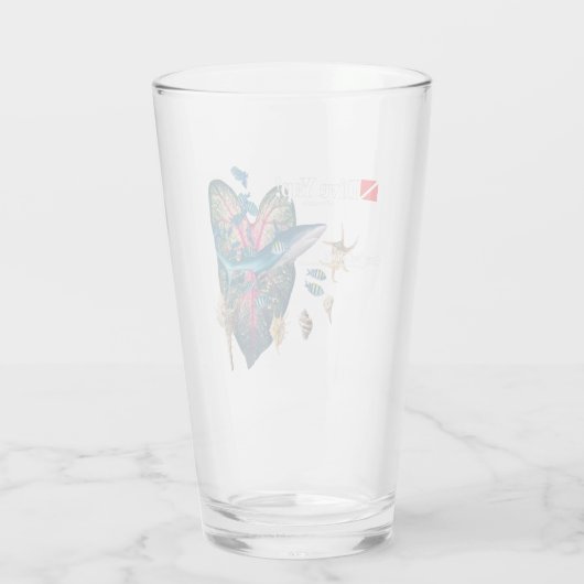 Tropische uitnodiging glas (Achterkant)