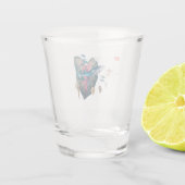 Tropische uitnodiging shot glas (Achterkant)