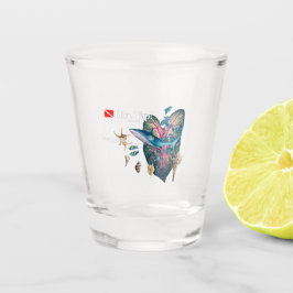 Tropische uitnodiging shot glas