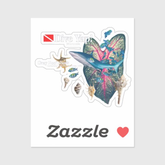 Tropische uitnodiging sticker (Vel)