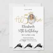 Tropische uitnodiging van 50e gouddag met foto (Voorkant)