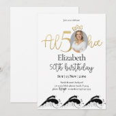 Tropische uitnodiging van 50e gouddag met foto (Voorkant / Achterkant)