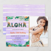 Tropische uitnodiging van Aloha van afgelopen dag  (Voorkant / Achterkant)