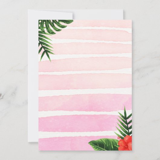 Tropische uitnodiging van het meisje van de dag (Achterkant)