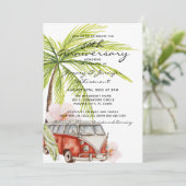 Tropische uitnodiging voor 50-jarig huwelijksjubil (Staand voorkant)