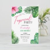 Tropische uitnodiging voor geboorte (Staand voorkant)