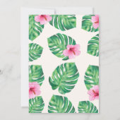 Tropische uitnodiging voor geboorte (Achterkant)