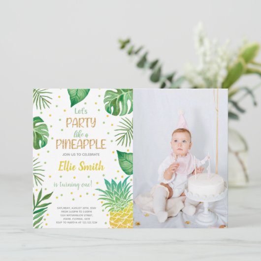  Tropische Uitnodigingen voor Kinderen (Staand voorkant)