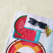 Tropische umbrella Beach Towel Strandlaken (In situ)
