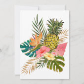 Tropische Unicorn Pool Birthday Kaart (Achterkant)