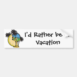 Tropische Vacatie Gecko Bumpersticker