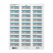 Tropische vakantie aangepaste adreslabels etiket (Full Sheet)
