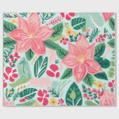 "Tropische vakantie Blooms Pattern" Cadeaupapier (Vlak)