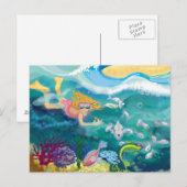 Tropische vakantie feestdagenkaart (Voorkant / Achterkant)