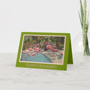 Tropische Vakantie Flamingo Kaart