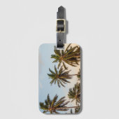 Tropische vakantie palmbomen bagagelabel (Voorkant (verticaal))