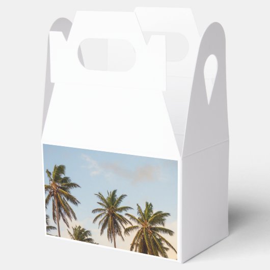 Tropische vakantie palmbomen bedankdoosjes (Geopend)