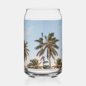 Tropische vakantie palmbomen blikvorm glas (Rechts)