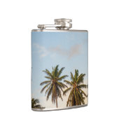 Tropische vakantie palmbomen heupfles (Rechts)