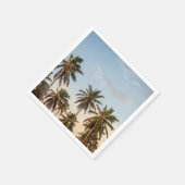 Tropische vakantie palmbomen servet (Hoek)