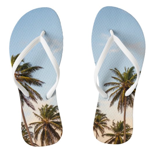 Tropische vakantie palmbomen teenslippers (Voetbed)