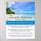 Tropische vakantie, reisagent Adverteren Poster (Voorkant)