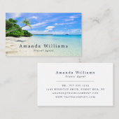 Tropische vakantie, reisagent visitekaartje (Voorkant / Achterkant)