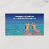 Tropische vakantie reisagent visitekaartje (Achterkant)