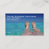 Tropische vakantie reisagent visitekaartje (Voorkant)