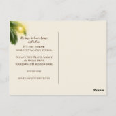 Tropische vakantie reizen zonnebril reflectie briefkaart (Achterkant)