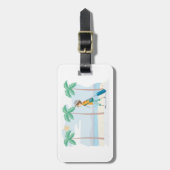 Tropische Vakantie Reiziger Fun Beach Reizen Bagagelabel (Voorkant verticaal)