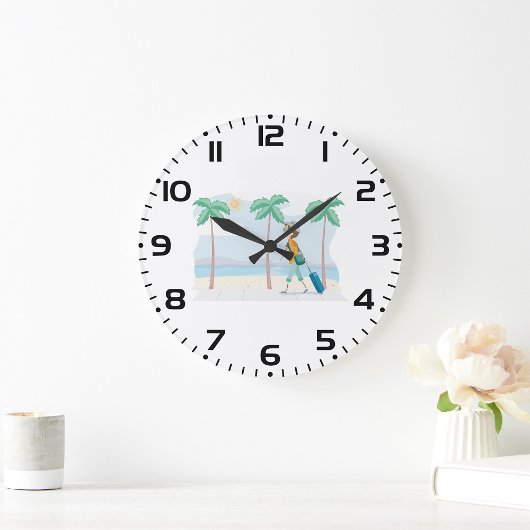 Tropische Vakantie Reiziger Fun Beach Reizen Grote Klok