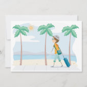 Tropische Vakantie Reiziger Fun Beach Reizen Kaart (Voorkant)