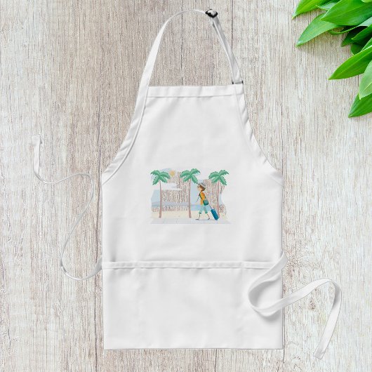 Tropische Vakantie Reiziger Fun Beach Reizen Standaard Schort