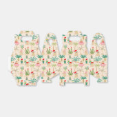 Tropische vakantie vibes kerstpatroon bedankdoosjes (Uitgevouwen)