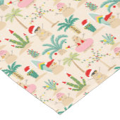 Tropische vakantie vibes kerstpatroon korte tafelloper (Hoek)