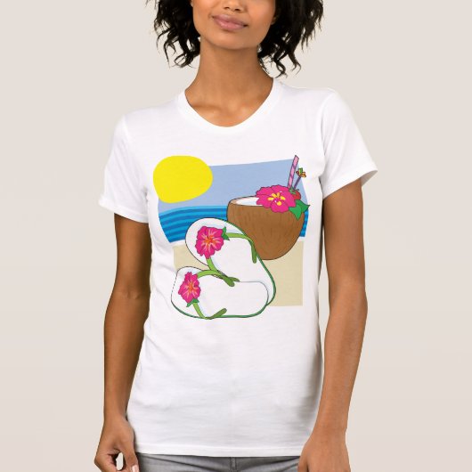 Tropische Vakantie Vrouwen T-shirt (Voorkant)