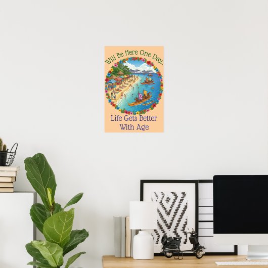 Tropische vakantiedromen poster (Thuiskantoor)