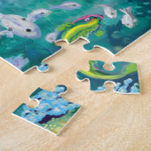 Tropische vakantiezwemming legpuzzel (Zijkant)