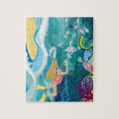 Tropische vakantiezwemtocht legpuzzel (Verticaal)