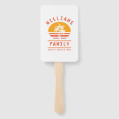 Tropische vakbond voor zomervakantie handwaaier (Achterkant)