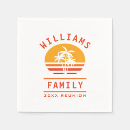 Tropische vakbond voor zomervakantie servet