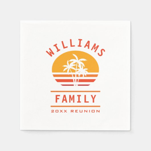 Tropische vakbond voor zomervakantie servet (Voorkant)