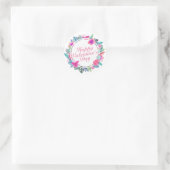 Tropische Valentijnsdag Bloemen Lijst Sticker (Tas)