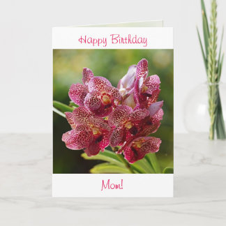 Tropische Vanda Orchid Birthday Card Kaart