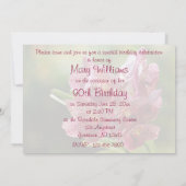 Tropische Vanda Orchid Cluster Birthday Invitation Kaart (Achterkant)
